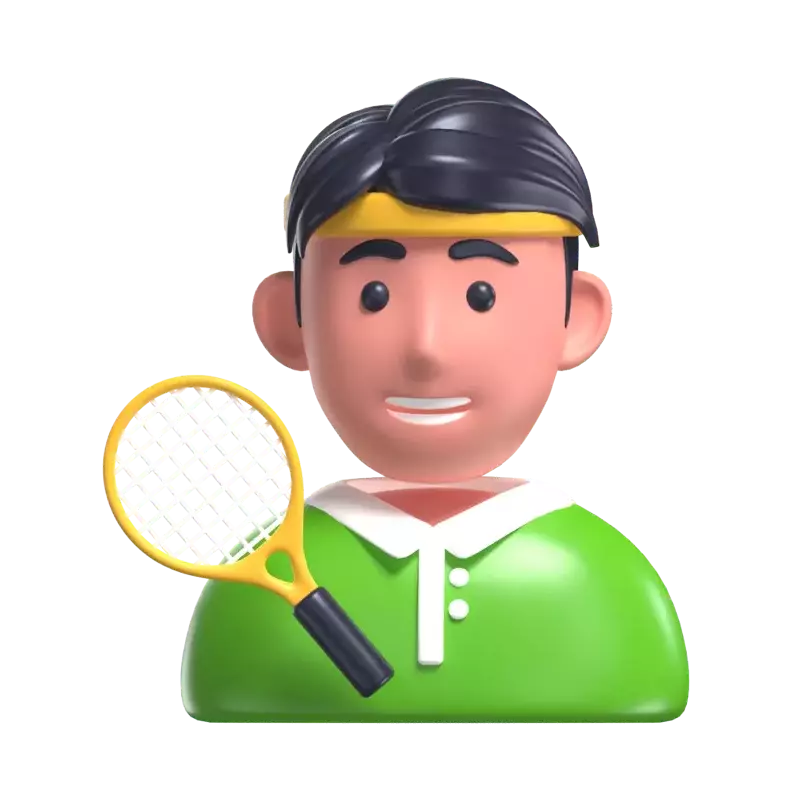 Tennis Player 3D Graphic