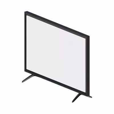 3D Wide Screen TV For The Living Room 3D Graphic