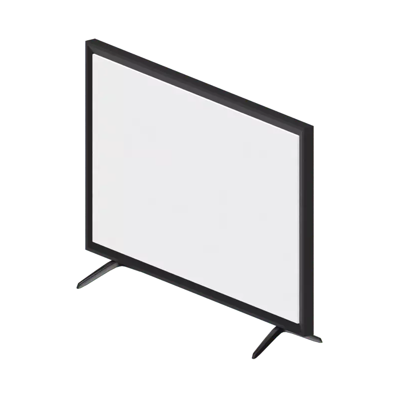 3D Wide Screen TV For The Living Room 3D Graphic