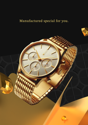 Luxury 3D Flyer for Luxurious Product with Royal Classic Watch 3D Template