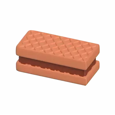 3D Chocolate Wafer Model 3D Graphic
