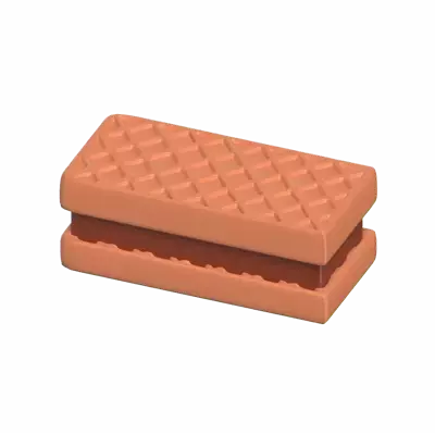 3D-Schokoladenwaffel-Modell 3D Graphic