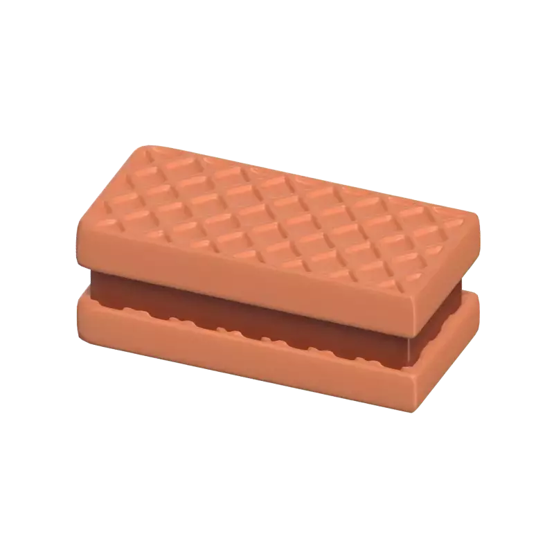 3D Chocolate Wafer Model 3D Graphic