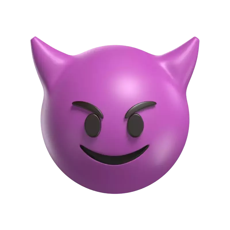 Smiling Face With Horns 3D Model 3D Graphic