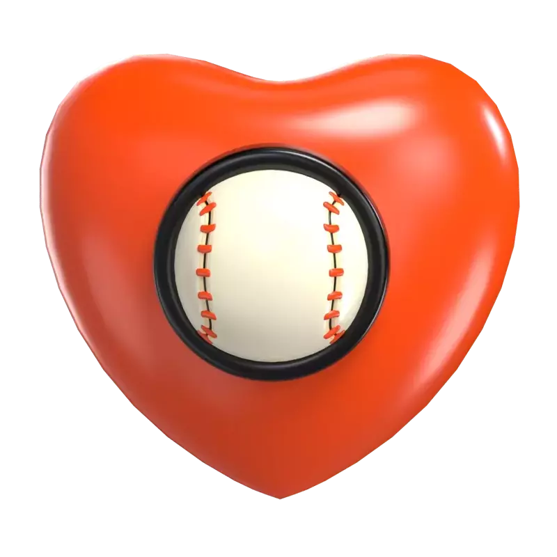 Baseball Love 3D Graphic