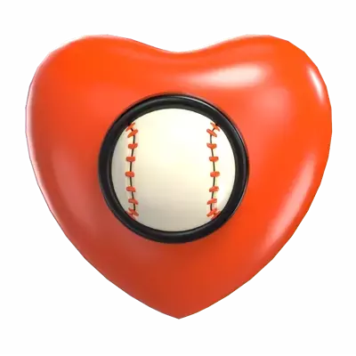 Baseball Love 3D Graphic