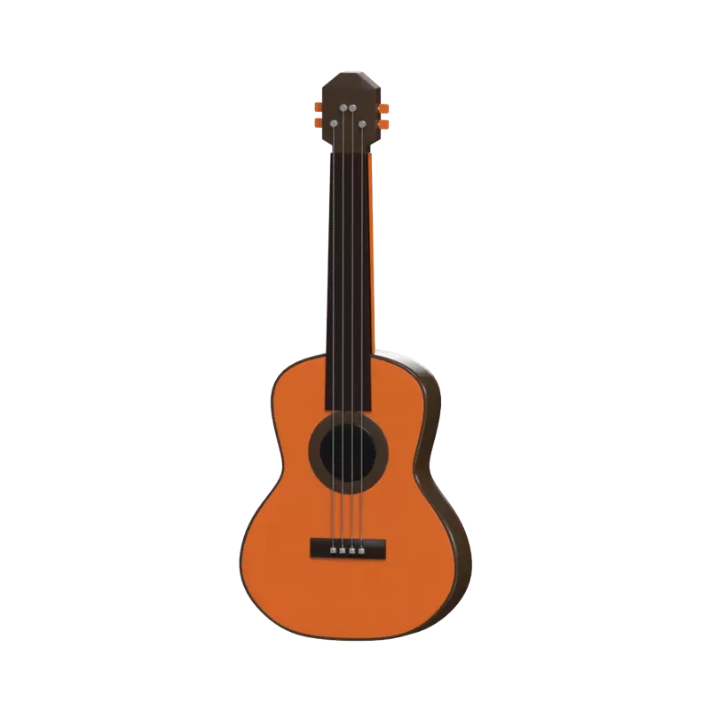 Modelo de guitarra musical para tocar em 3D 3D Graphic