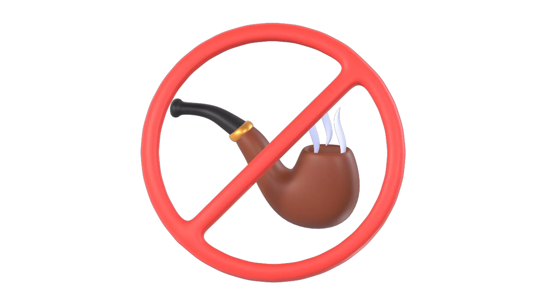 Forbidden Smoking 3D Graphic