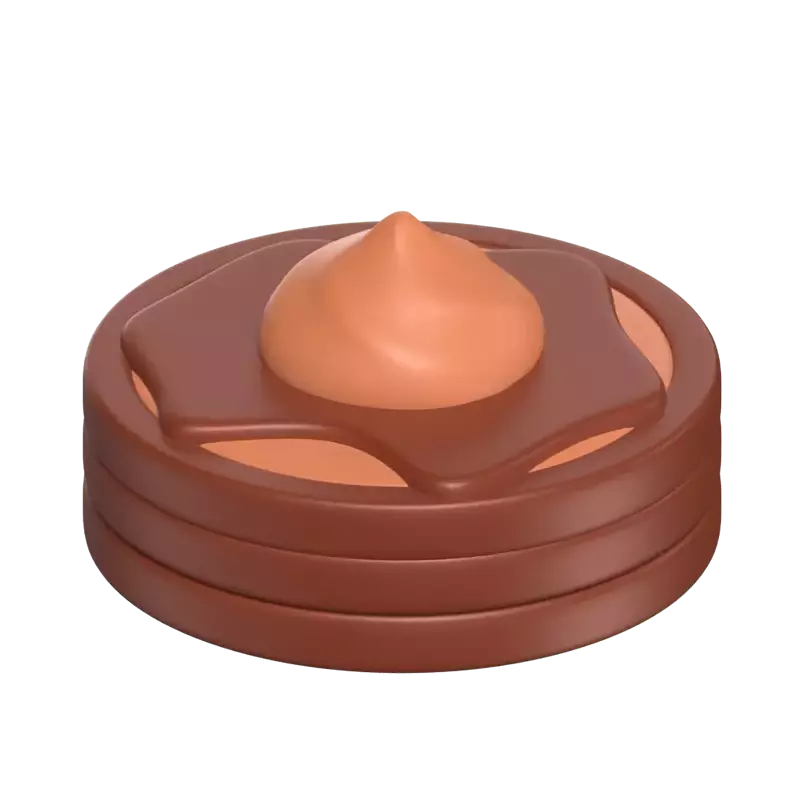 Postre de tortitas de chocolate Modelo 3D 3D Graphic