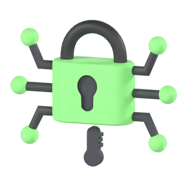 Network Security 3D Graphic