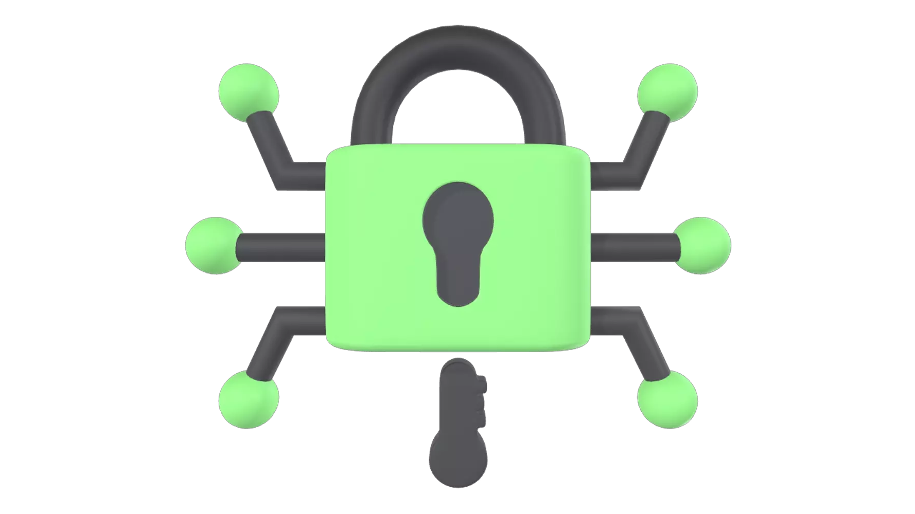 Network Security 3D Graphic