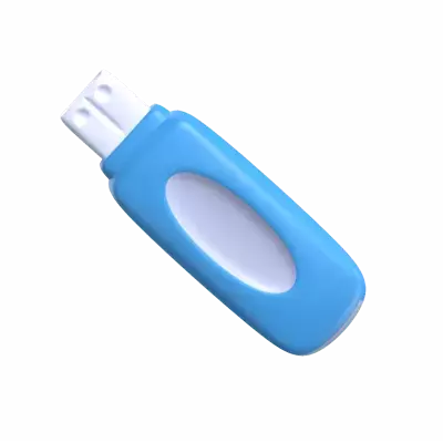 Flash Disk 3D Model For Portable Storage