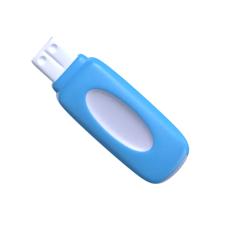 Flash Disk 3D Model For Portable Storage 3D Graphic