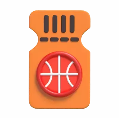 Basketball-Ticket 3D Graphic