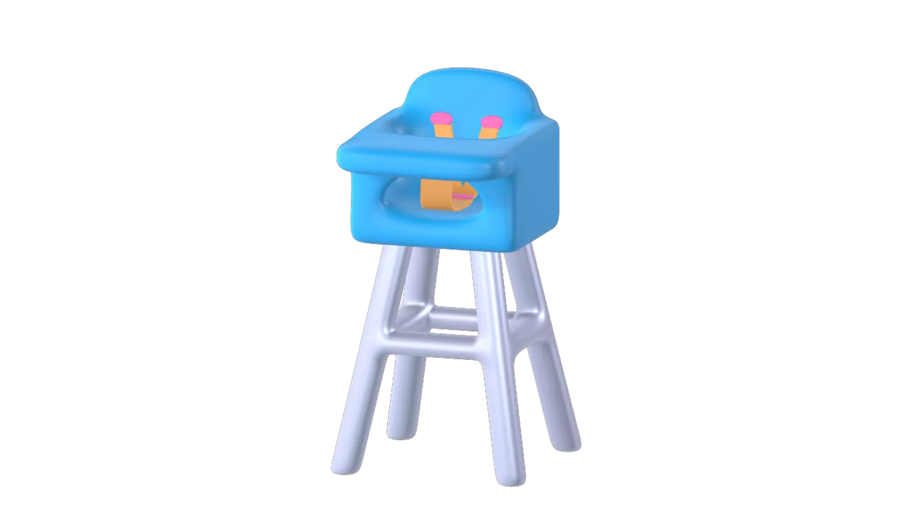 Baby High Chair 3D Graphic