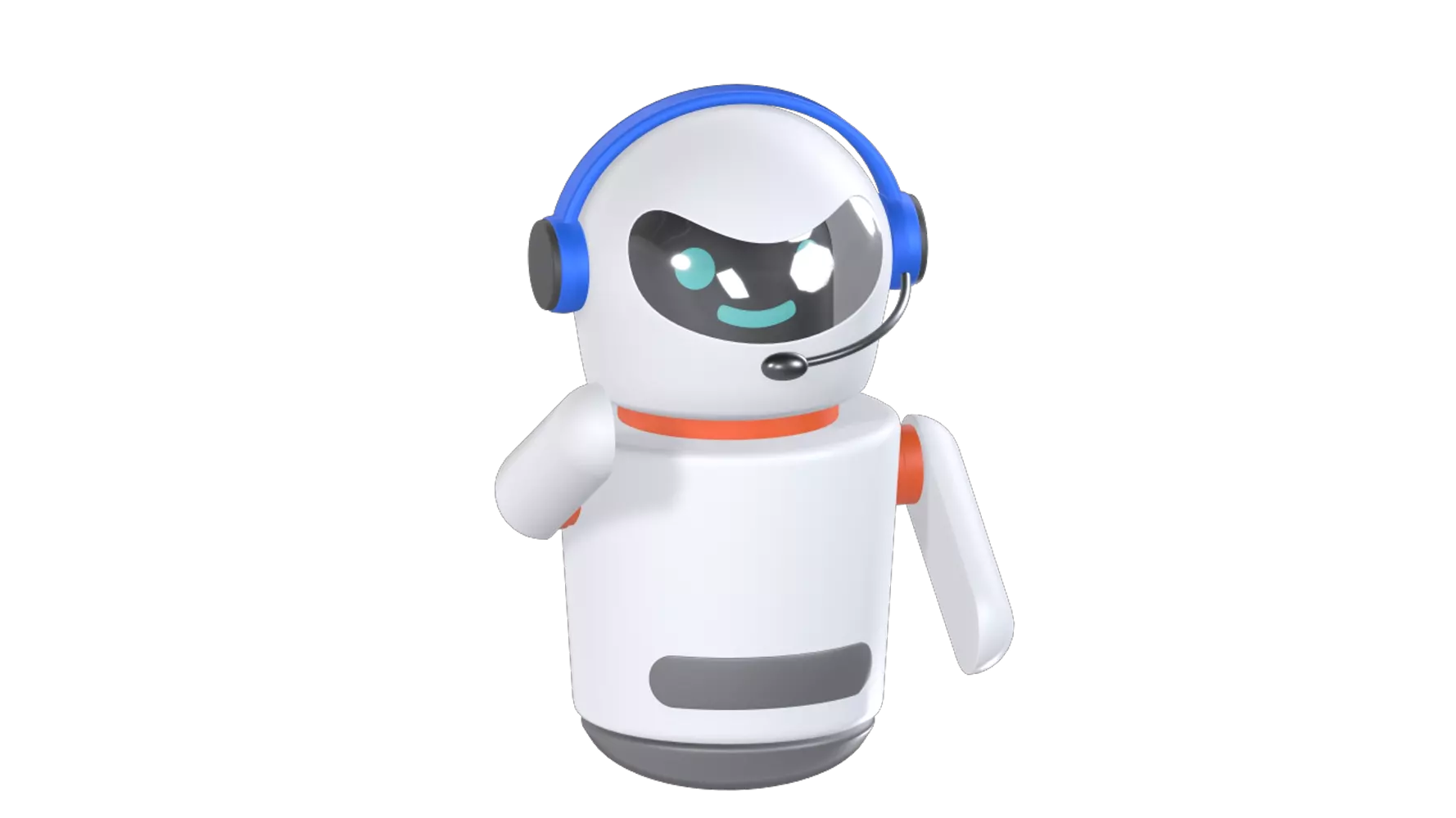 Chat Support Robot 3D Graphic