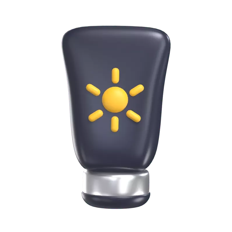 Sunscreen 3D Graphic