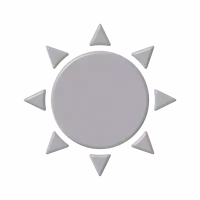 Sun Shape 3D Graphic