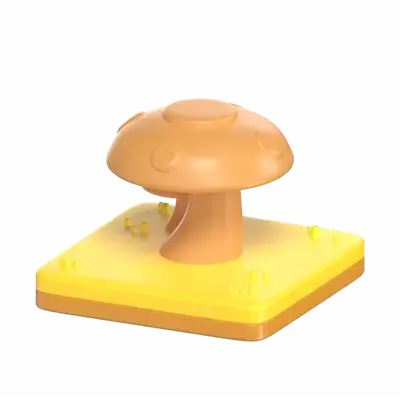 Mushroom 3D Graphic