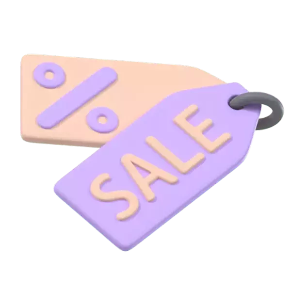 Sale Label Tag 3D Graphic