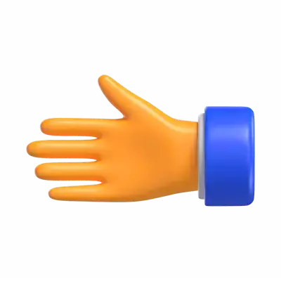 Leftwards Hand 3D Graphic