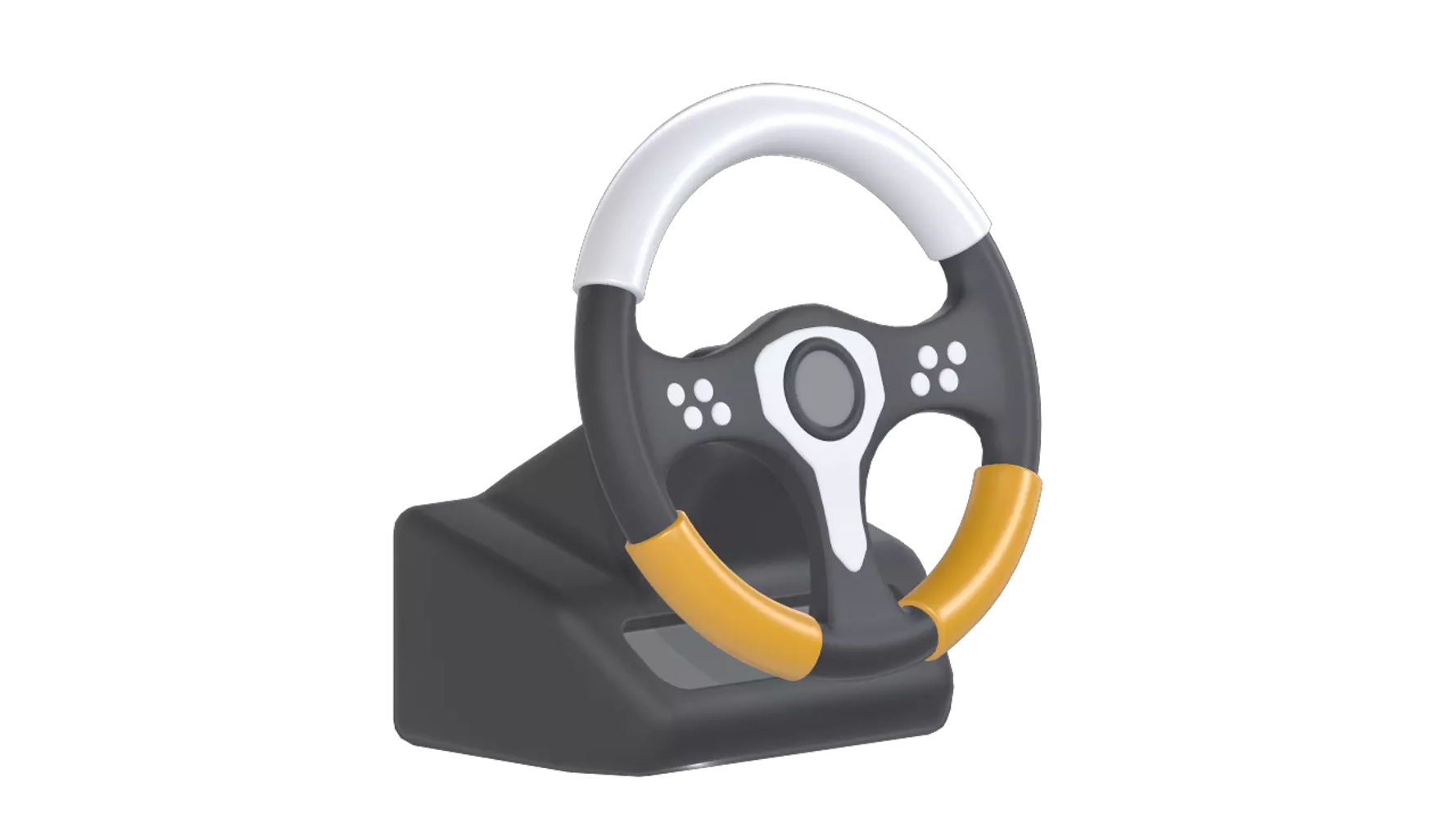 Steering Wheel Joystick 3D Graphic