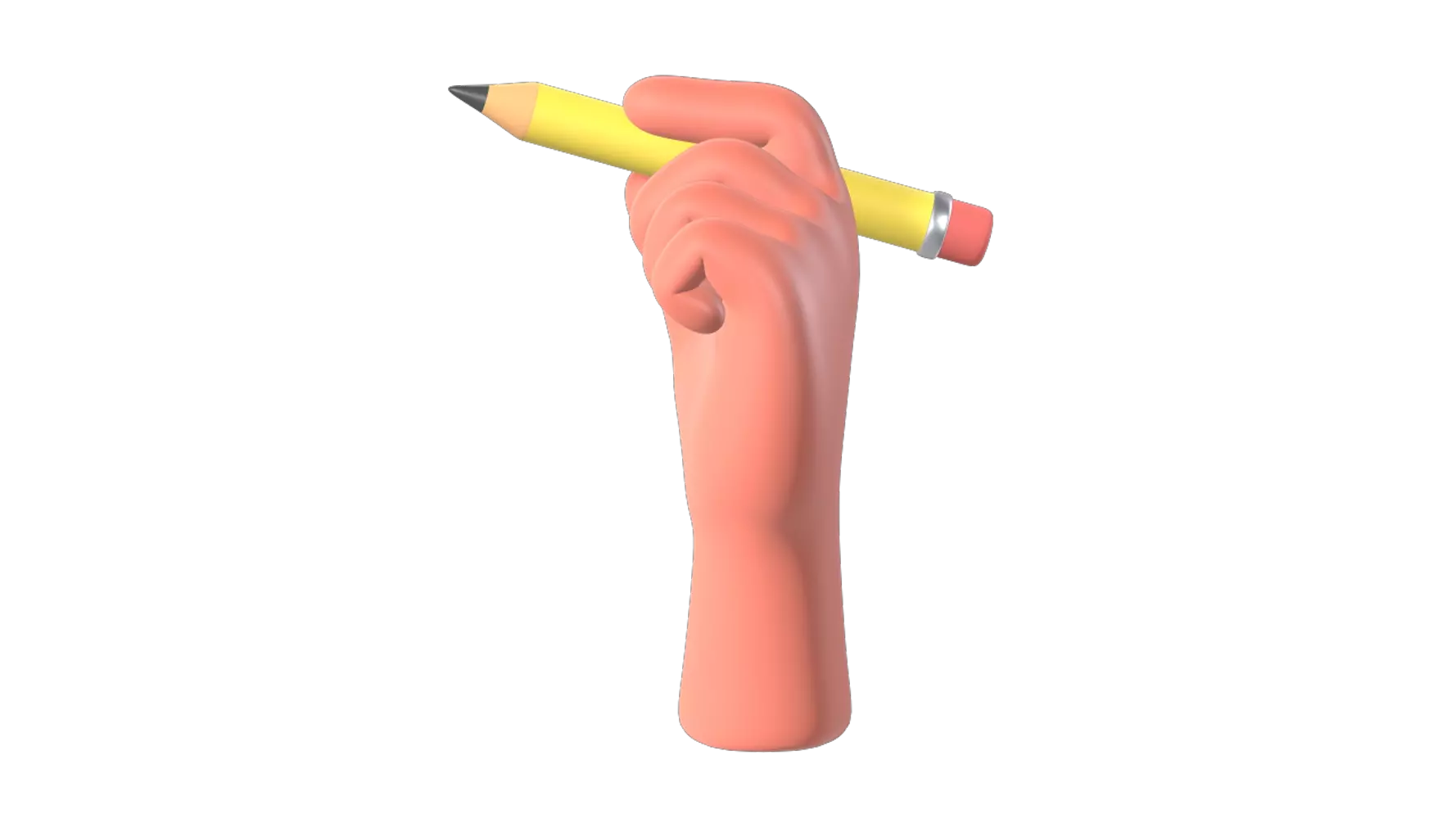 Holding Pencil 3D Graphic