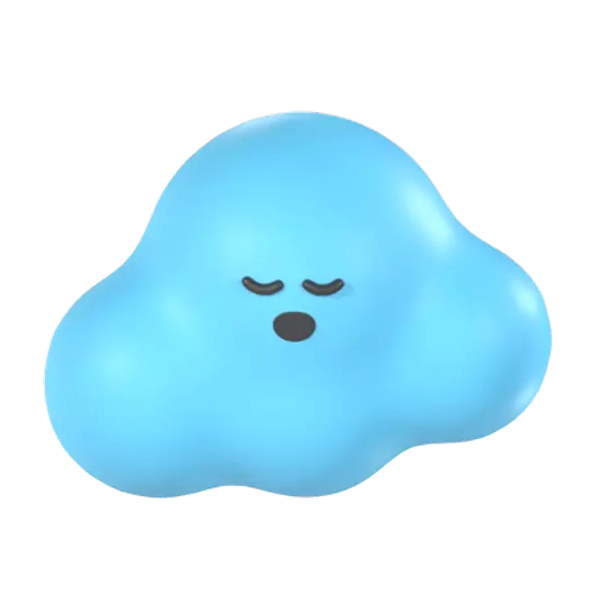 Sleeping Cloud 3D Graphic