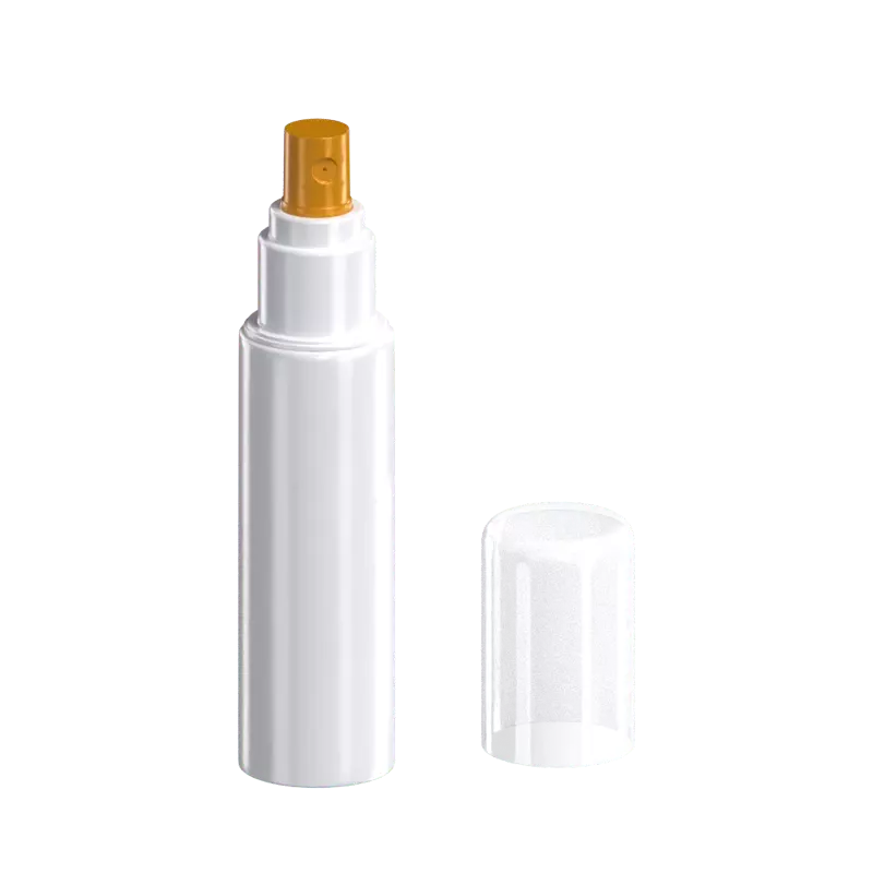 3D Small Spray Pump Bottle With The Cap Aside 3D Graphic