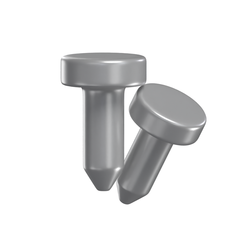 3D Two Nails Icon Model 3D Graphic