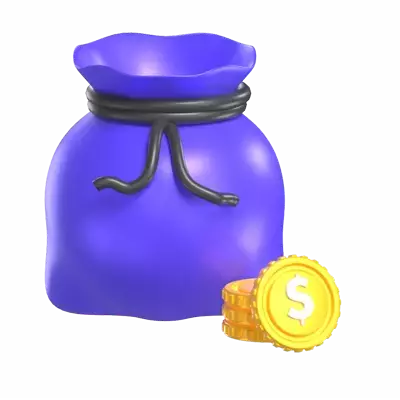 Coin Sack 3D Graphic