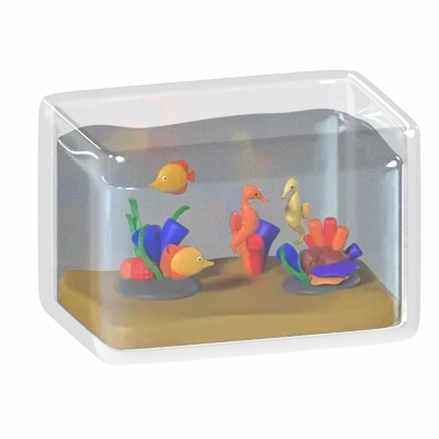 Ocean Fish Tank 3D Graphic