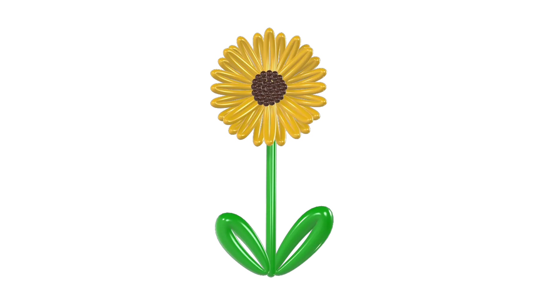 Sunflower Balloon 3D Graphic