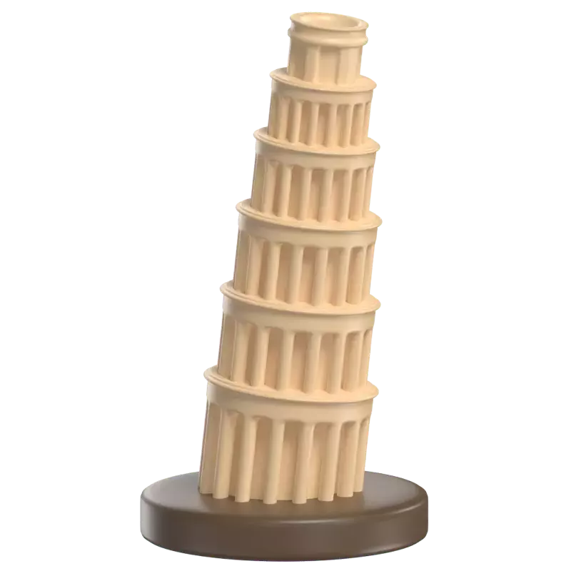 Schiefer Turm von Pisa 3D Graphic