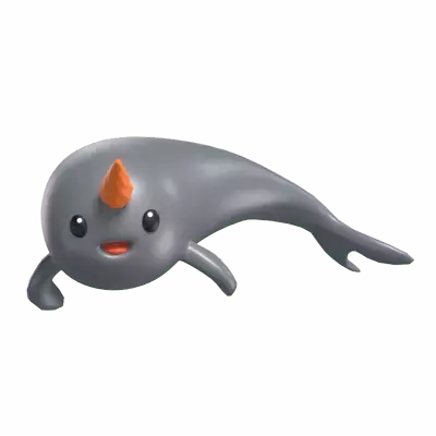 Narwhal 3D Graphic