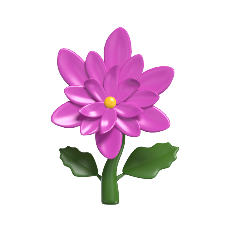 3D Chrysanthemum Cute Elegant Floral Beauty 3D Graphic