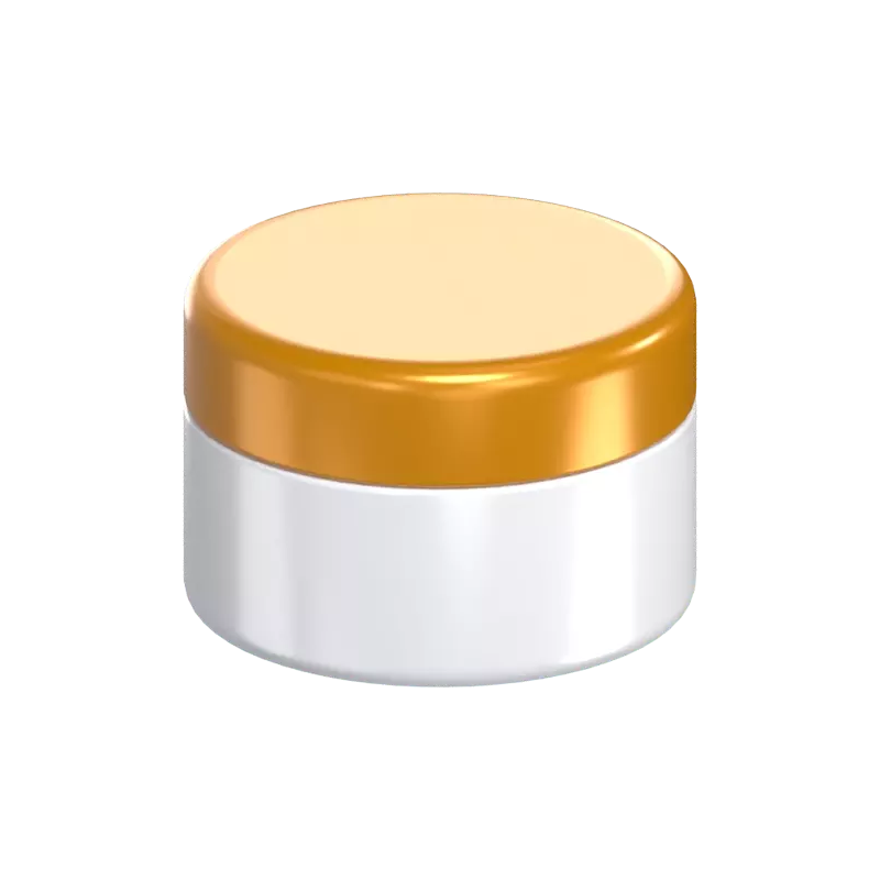 3D Face Cream In Closed Jar 3D Graphic