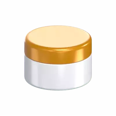 3D Face Cream In Closed Jar 3D Graphic