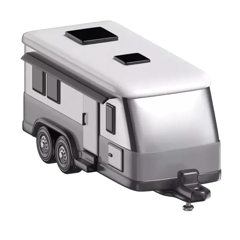 3D Trailer Model Efficient Cargo Transport 3D Graphic