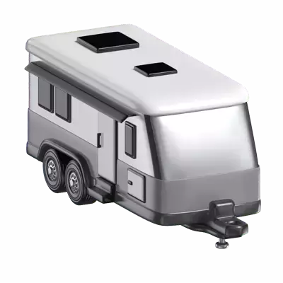 3d trailer modell effizienter gütertransport 3D Graphic