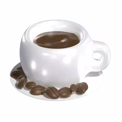 Hot Coffee 3D Graphic