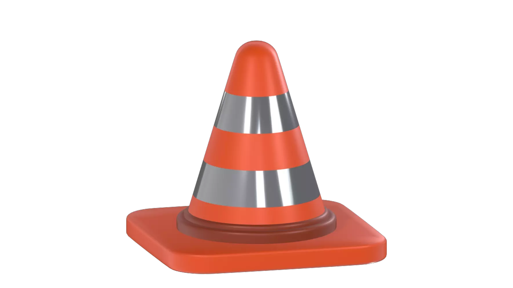 Traffic Cone 3D Graphic
