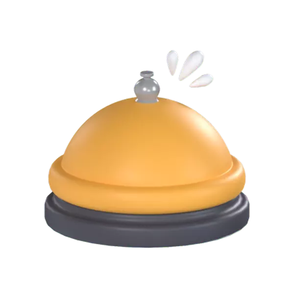 Receptionist Bell 3D Graphic