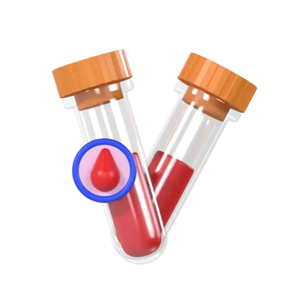 Blood Test 3D Graphic