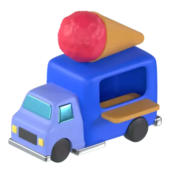 Ice Cream Truck 3D Graphic