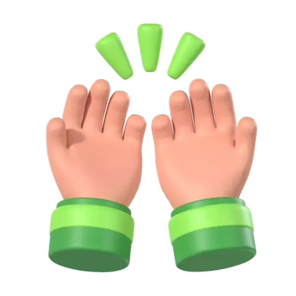 Prayer Hand 3D Graphic