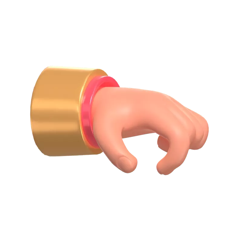 3D Giving Hand Gesture Model Generosity In Motion 3D Graphic