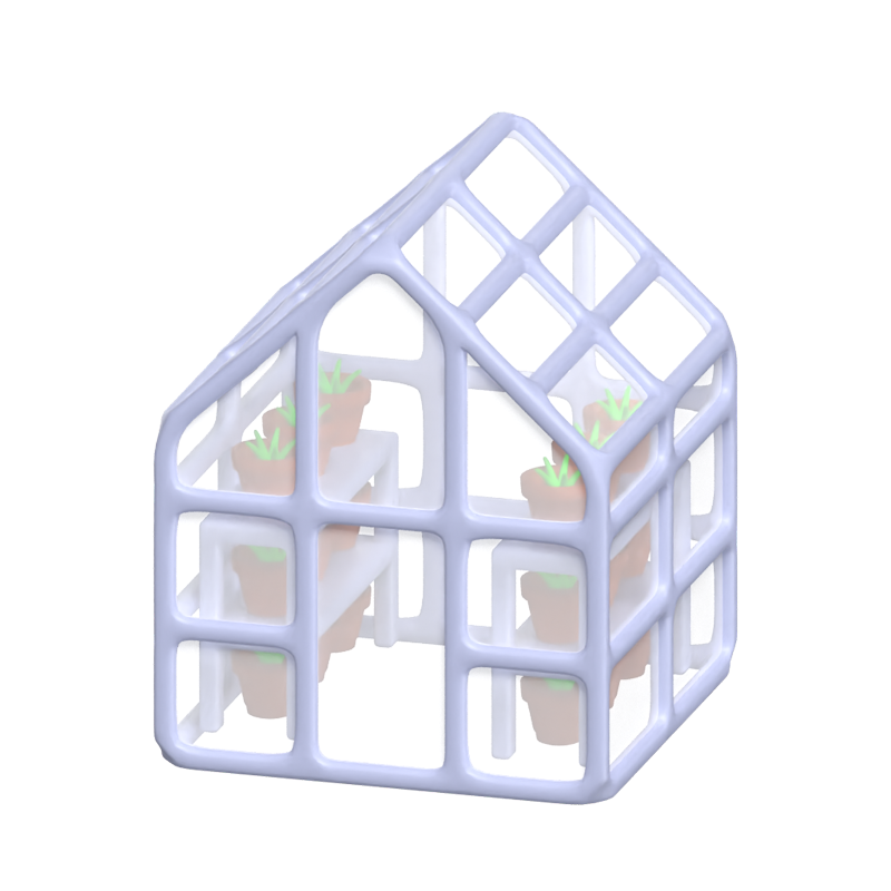 Greenhouse Garden 3D Icon 3D Graphic