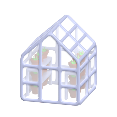 Greenhouse Garden 3D Icon 3D Graphic