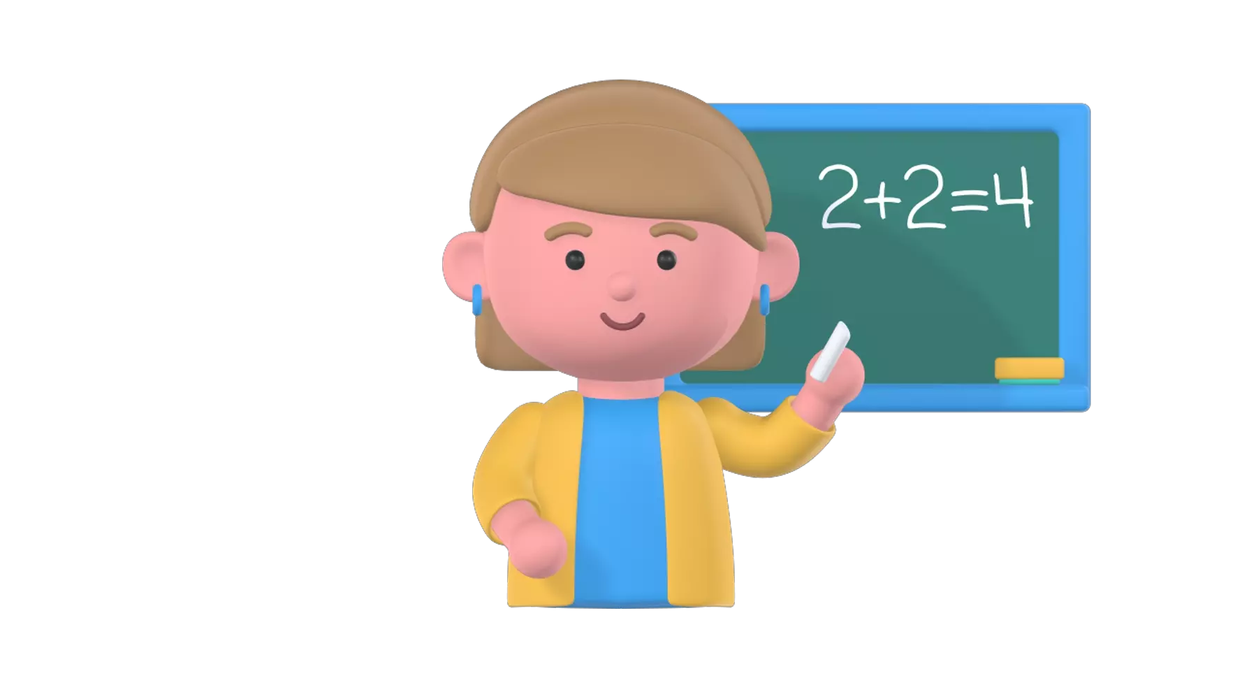 Math Teacher 3D Graphic